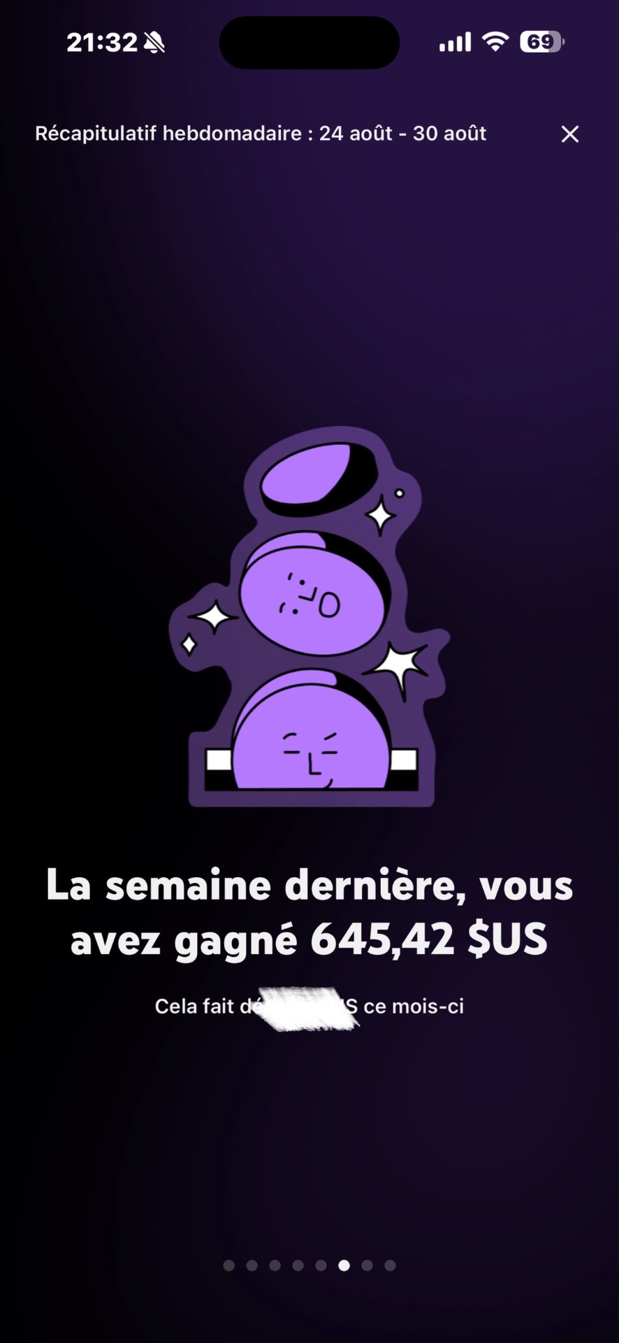 645 $ gagnés en une seule semaine