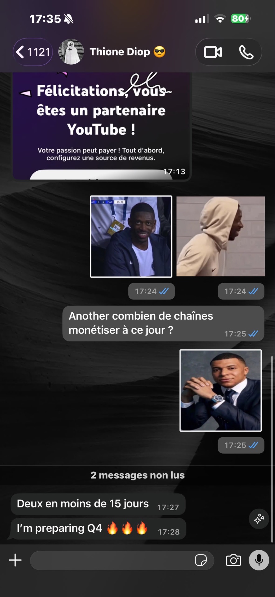 Deux chaînes monétisées en moins de 15 jours